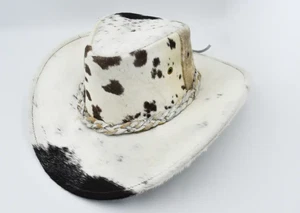 Cow Hide Country Cowboy Hat- Prima Dons and Donnas - Picture 1 of 6