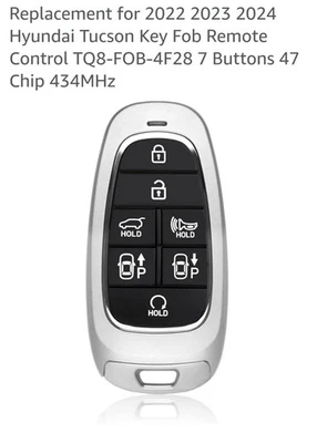 Key Fob Keyless Entry Remote Hyundai 2022 2023 2024 - Image 1 of 4