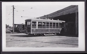 Bangor Hydro-Electric Ry Trolley Photo #46 Exiting Car House - Bild 1 von 1