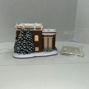 Hawthorne Village Christmas Village Bank First National Bank W/ Light - Picture 1 of 8