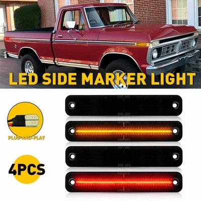 Ford Serie F Camión 73-79 Bronco Delantero+Trasero F Van Luz LED Lateral Ahumada Foto 1 de 4