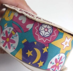 Vtg Flora Smith Christmas Ribbon Ornaments Print 1.7/16" 50 Yd Christmas USA New - Picture 1 of 11