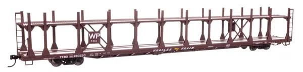Walthers Mainline 8046 HO Scale 89' Flatcar w/Bi-Level Open Auto Rack - Ready to - Image 1 of 1