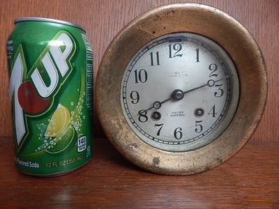 Antiguo Chelsea Ships Bell Clock Boston Clock Co Pat Fecha 1901 San Francisco Ca Foto 1 de 4