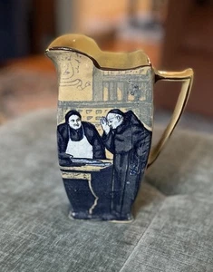 Antigua jarra de 6,5 pulgadas Royal Doulton Monks in the Cellar 1906 - Imagen 1 de 11