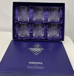 Edinburgh Crystal Glasses Never Used Set Of 6 whiskey glasses in original box ++ - Picture 1 of 5