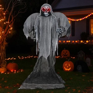 Hivvago Towering Halloween Skeleton Ghost 12,1 pies con efectos LED y sonido - Imagen 1 de 3