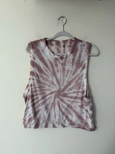 Free People FP Movement Tie Dye Love Yoga Crop Tank Top Pink Purple Women's sz M - Picture 1 of 11