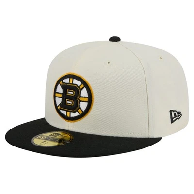 Men's-New Era  White Boston Bruins Chrome Two-Toned 59FIFTY Fitted Hat - Image 1 of 4