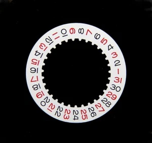 Genuine Rolex 3135 3155 Caliber Red & Black White Roulette Watch Date Wheel Disc - Picture 1 of 3
