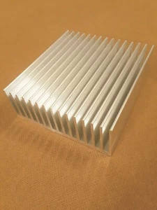 4 inch Heat Sink Aluminum SERRATED (4 x 4.6 x 1.7) inch. Low Thermal Resistance - Picture 1 of 2
