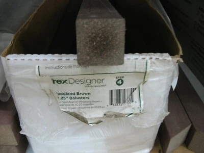 1 TREX DECKING 1 3/8" DECK BALUSTER DESIGNER SERIES WOODLAND BROWN RAIL — 第 1/4 张图片