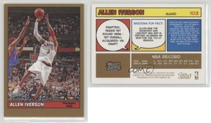 2005-06 Topps Bazooka Gold Allen Iverson #103 HOF