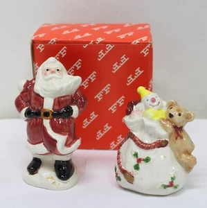 Fitz and Floyd Weihnachten Weihnachtsmann und Geschenktüte gesessen Pfefferstreuer alte Welt - Bild 1 von 7