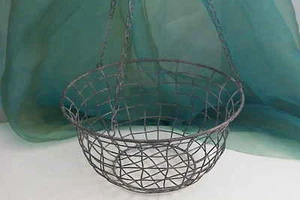 Cesta grande para colgar semáforo de flores cesta de plantas maceta cesta de frutas metal - Imagen 1 de 8