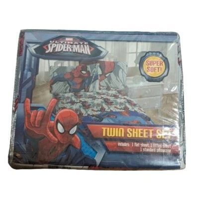 Marvel Ultimate Spider-Man Super Suave Microfibra Doble Juego de 3 piezas NUEVO Foto 1 de 3