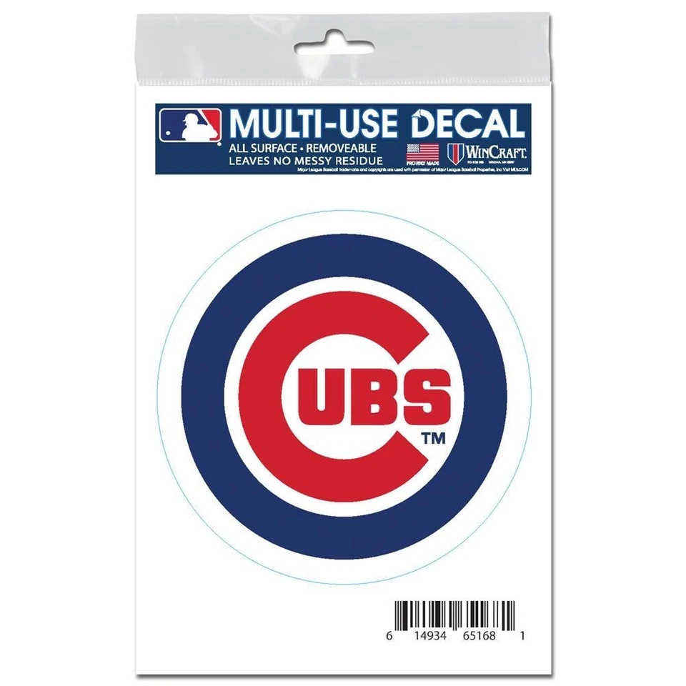 CHICAGO CUBS - (1) MLB 3 Inch Round Team Logo Color Logo Sticker ~ New! - Image 1 of 1