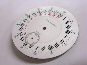 Cadran 24h en émail neuf de stock NOS antique pocket watch dial Taschenuhr Reloj - Picture 1 of 5