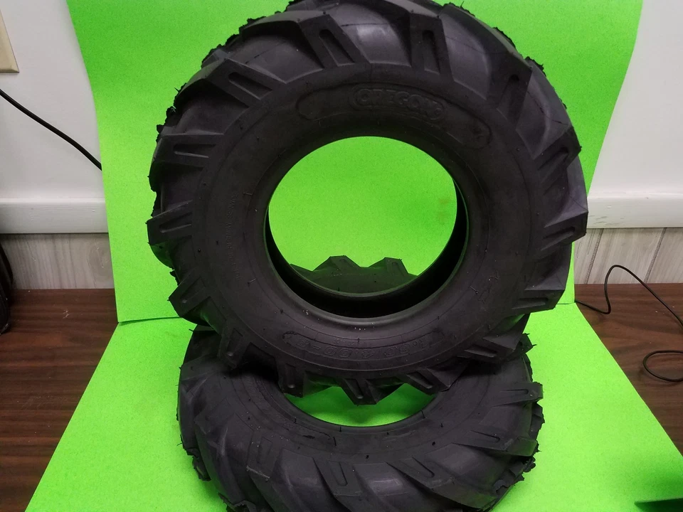 (2) 4.80-8 4.80x8 / 4.00-8 4.00x8  AG Tbls Lug Garden Tiller Snow Tires - Image 1 of 4