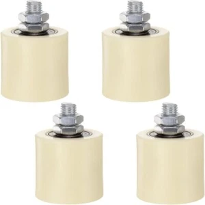 4 Sets White Slide Gate Guide Roller Bearing Guiding Wheels Sliding Gate - Picture 1 of 5