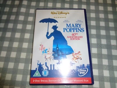 Mary Poppins DVD (2005) Julie Andrews, Stevenson cert U 2 discs set 40th anniver - Image 1 of 2