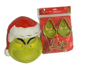Zrike Marken Grinch Keksdose mit 3 Stück Grinch & Max Ausstechform Set - Bild 1 von 2