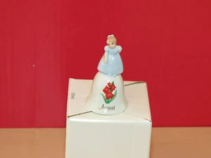 RUSS BERRIE & CO. ~AUGUST MONTHLY BELLS ~ 2 1/2" TALL - Picture 1 of 4