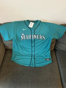 Nike Authentic Seattle Mariners Teal Green Alternate Baseball Jersey Men’s Sz XL - Picture 1 of 5