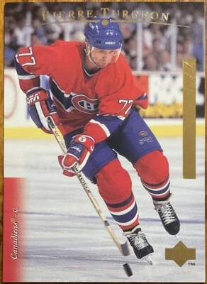 1995-96 Upper Deck Electric Ice Gold RARE Pierre Turgeon #389 Montreal Canadiens - Image 1 of 3