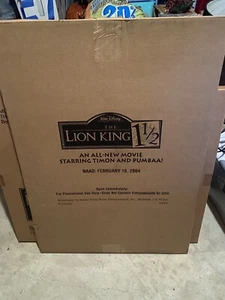 【RARE】VINTAGE LION KING 1 1/2 60" CARDBOARD STANDEE!UNUSED MOVIE DISPLAY IN BOX - Picture 1 of 1