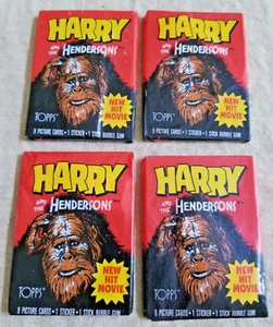 Harry and the Hendersons - New Hit Movie - Cards Packs - Lot of 4 Packs - Picture 1 of 2