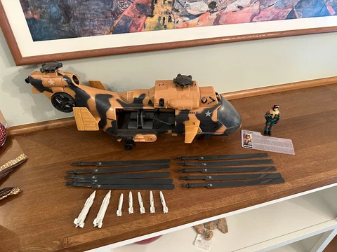 1986 Gi Joe Cobra Ch-47 Helicopter ( Tomahawk ) - Mostly complete - See Descript Cover
