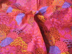 kaffe fassett oriental trees lightweight cotton 0.5 metre pink and orange - Picture 1 of 2