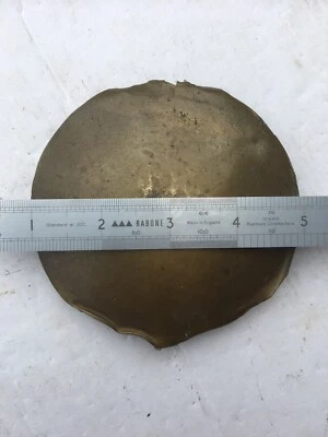 Longcase  Clock Early Brass Faced Lead Pendulum Bob - Image 1 of 3