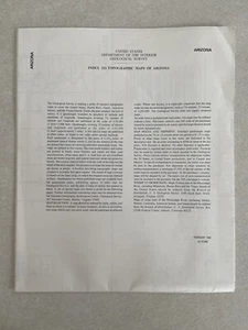 USGS Index to Topographic Maps of Arizona February 1980 Geological Survey  - Picture 1 of 3