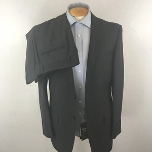 tiglio 40L 2 piece mens suit solid gray new super 150s wool italy jacket ea0272 - Picture 1 of 12