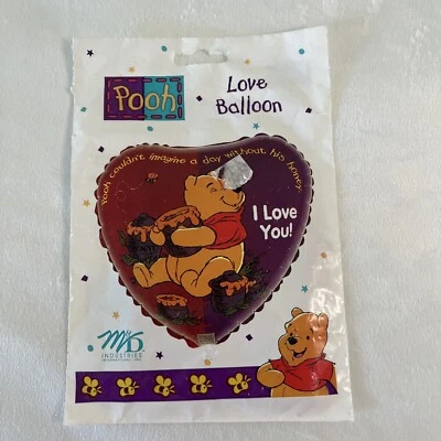 小熊维尼爱情氦气球情人节心形蜂蜜聚酯薄膜自印 — 第 1/4 张图片