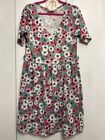 Popsy Clothing Summer Green & Pink Dress Size 16 (With Pockets)