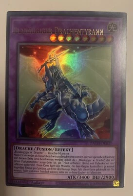Yugioh Blue-Eyes Tyrant Dragon ULTRA RARE Bach-en037 Misprint German Hot - Image 1 of 3