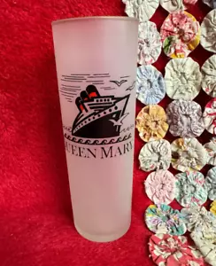 Vintage Queen Mary mattiertes Glas mit Goldrand - Bild 1 von 7