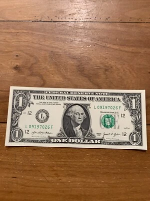 September 26 1970 Birthday/Anniversary 💵 One Dollar Note 09197026 UNC - Image 1 of 4