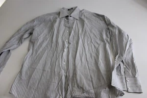 Pal Zileri Italy Stripe LONG SLEEVE SHIRT XL Slim 17 x 36/37 Extra Large  - Picture 1 of 4