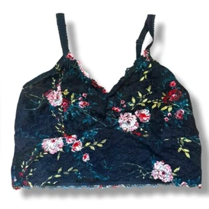 Torrid Black Floral Lace Stretchy Bralette size 1X EUC - Bild 1 von 5
