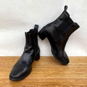 ☘️ Womens Country Road Leather Pull On Chelsea Ankle Boots Shoes Black Size 39 8 - Picture 1 of 7