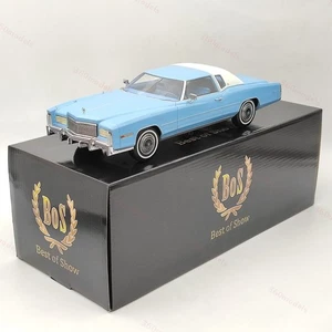 BOS 1:18 Cadillac Eldorado Coupe Blue 1976 BOS328 Resin Model Limited Collection - Picture 1 of 10