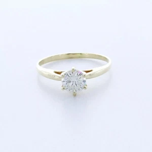 14K Gold Solitaire Engagement Ring Classic 1.04 CT Round Natural Diamond H SI1 - Picture 1 of 5