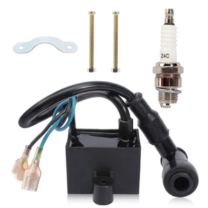 CDI Ignition Coil Spark Plug for 49cc 50cc 60cc 66cc 70cc 80cc 2-stroke Engin... - Picture 1 of 9