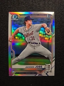 2021 Bowman Draft Jackson Jobe 1st Bowman Chrome Refractor #BDC-69 Tigers RC - Picture 1 of 2
