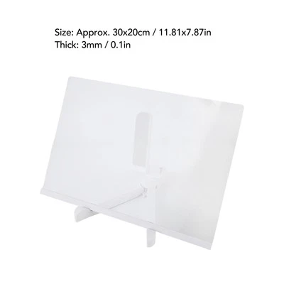 Acrylic Dry Erase Board With Light Clear Desktop Note Memo White Board Notepa - Image 1 of 4