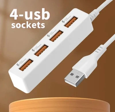 High Speed 4 Port USB HUB 3.0 Multi Splitter Expansion Desktop PC Laptop Adapter - Image 1 of 4